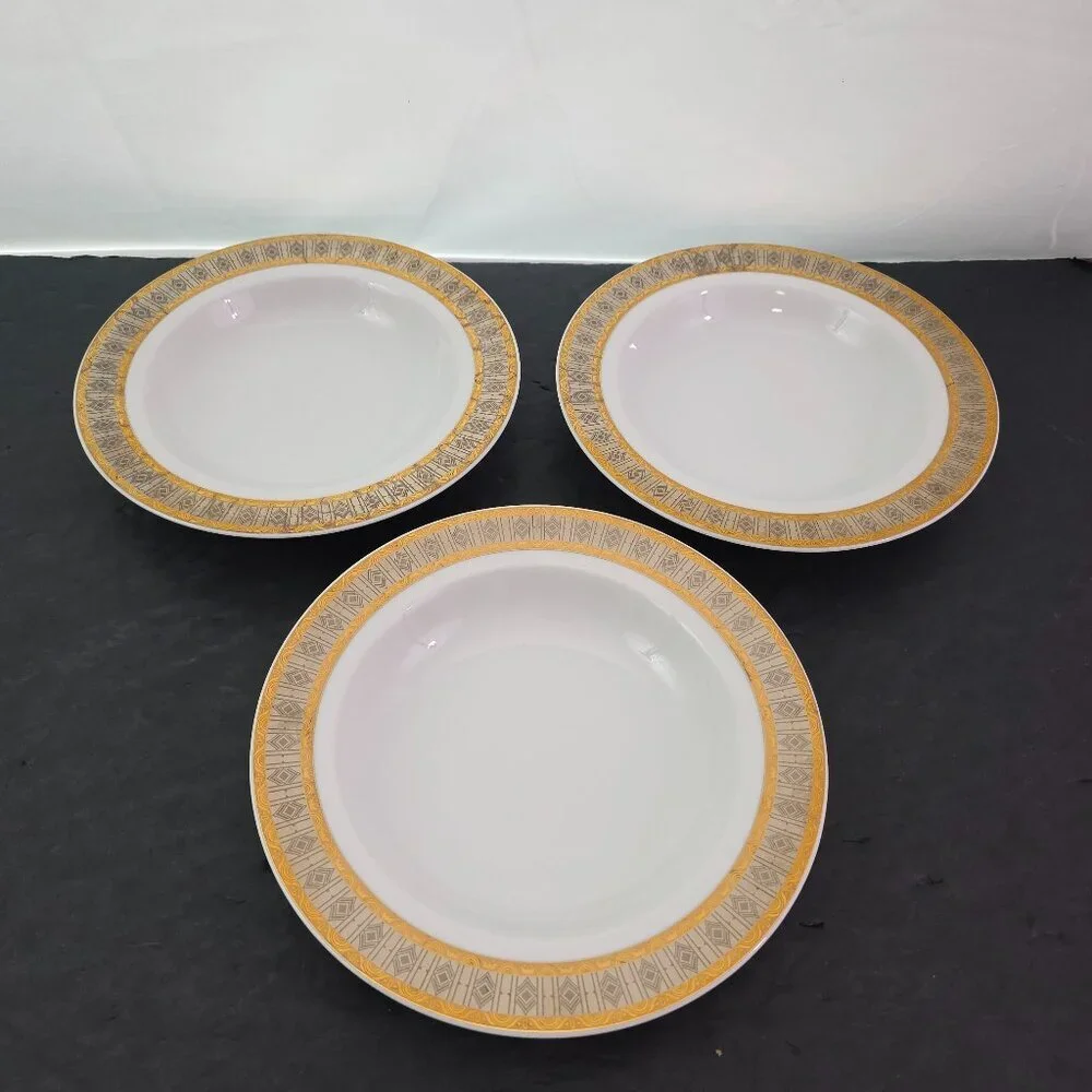 Baum Bros Formalities SAMANTHA Bohemian Porcelain Soup Salad Bowls – Set of 4